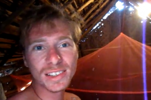 Travels of Adam - beach hut at Om Beach