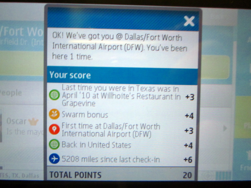 4sq-first-time-back-in-america foursquare check-in - first time back in america!