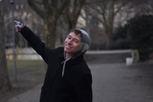 Adam playing tour guide in Berlin