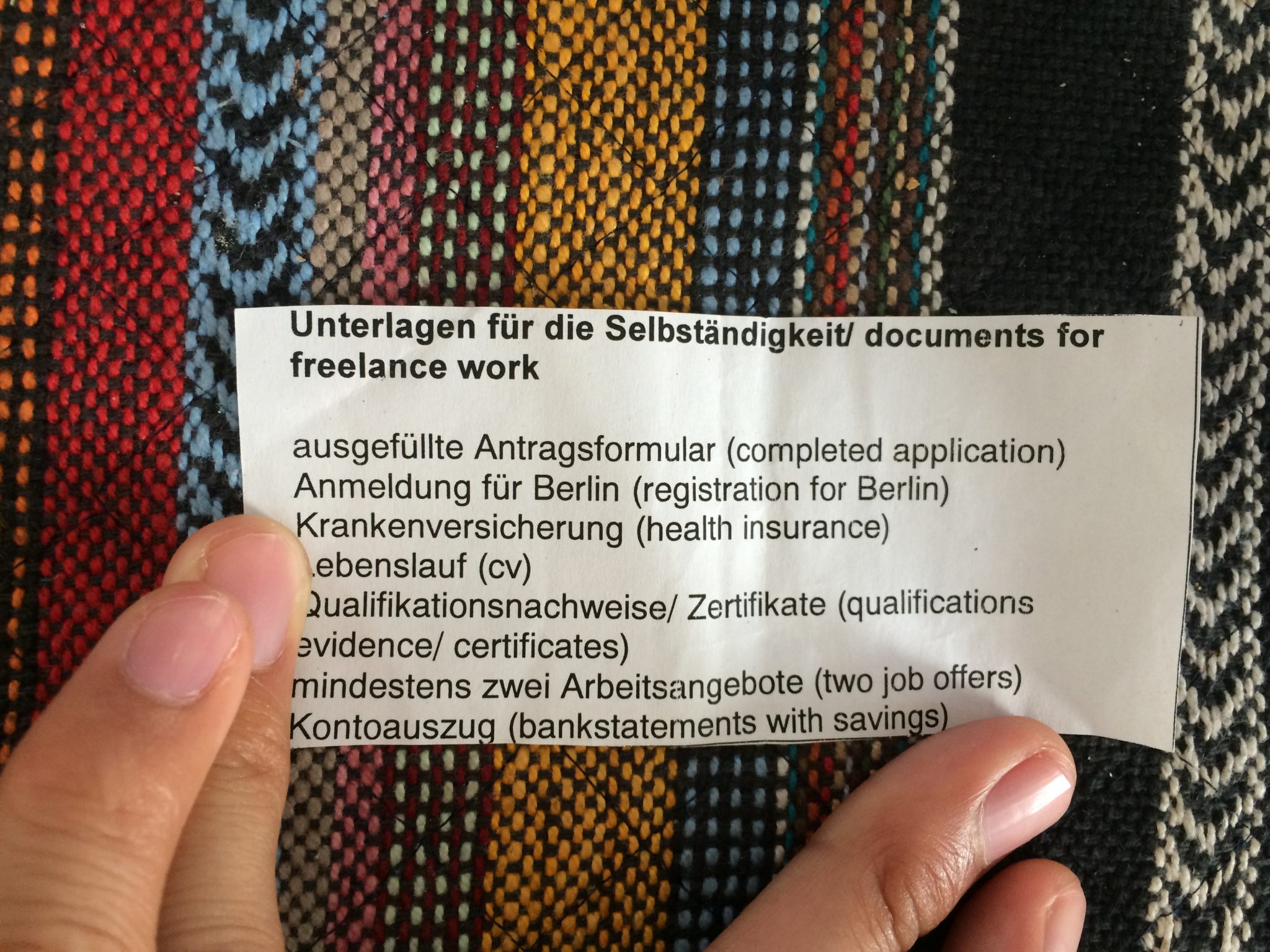 July 2014 Update: These are the official requirements for the freelance visa as of July 2014