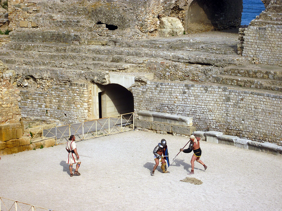 tarragona-gladiators Tarragona Amphitheater - gladiators