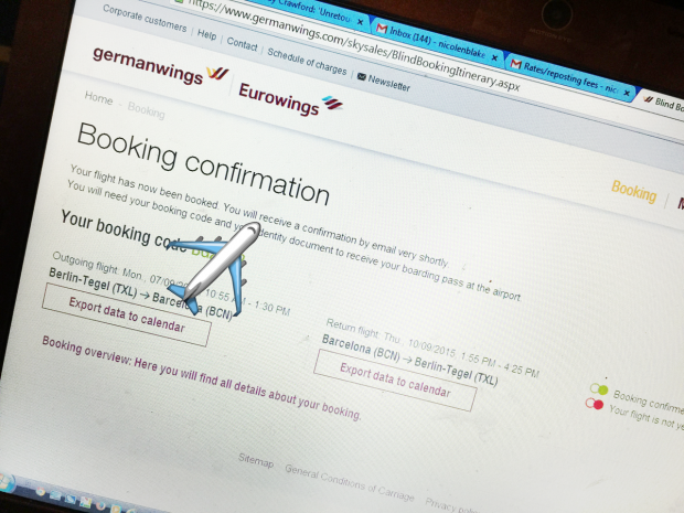germanwings booking