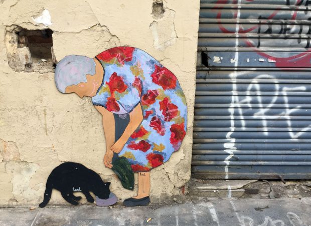 Valencia's old town seems to be as popular of a spot as any for street art