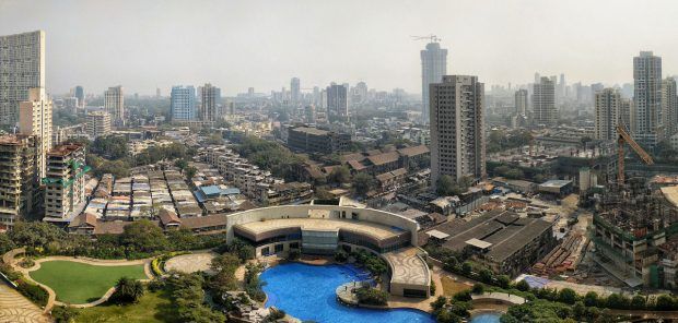 mumbai skyline - rich and poor