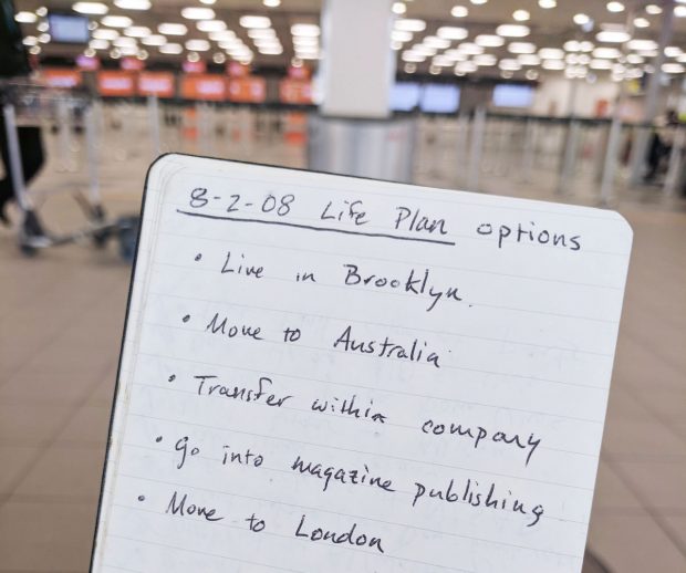 life plan options - journal entry