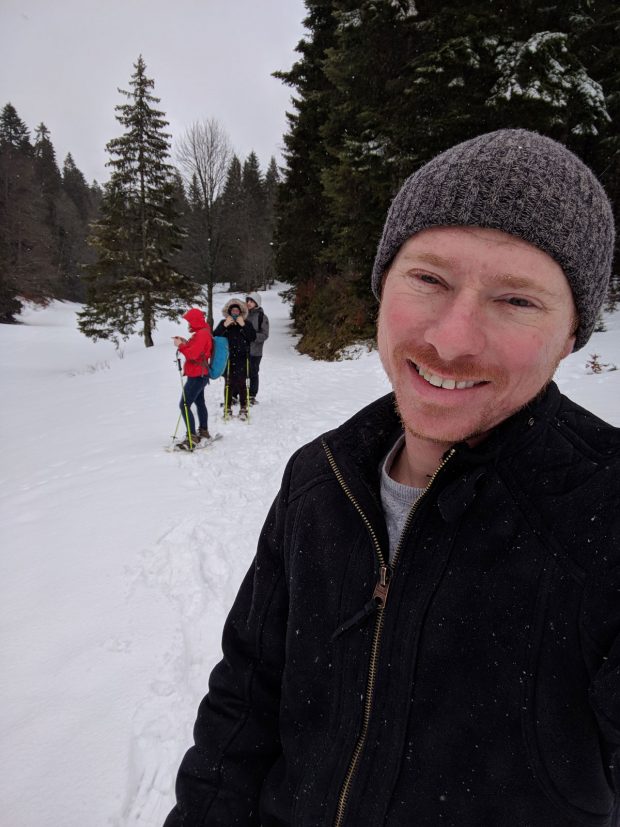 Snowshoeing in Switzerland at Saint-Cergue - Travels of Adam - https://travelsofadam.com/2018/04/snowshoeing-near-geneva/